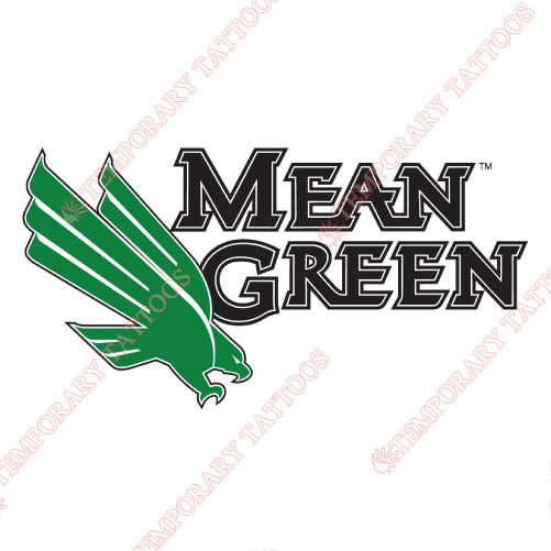 North Texas Mean Green Customize Temporary Tattoos Stickers NO.5626
